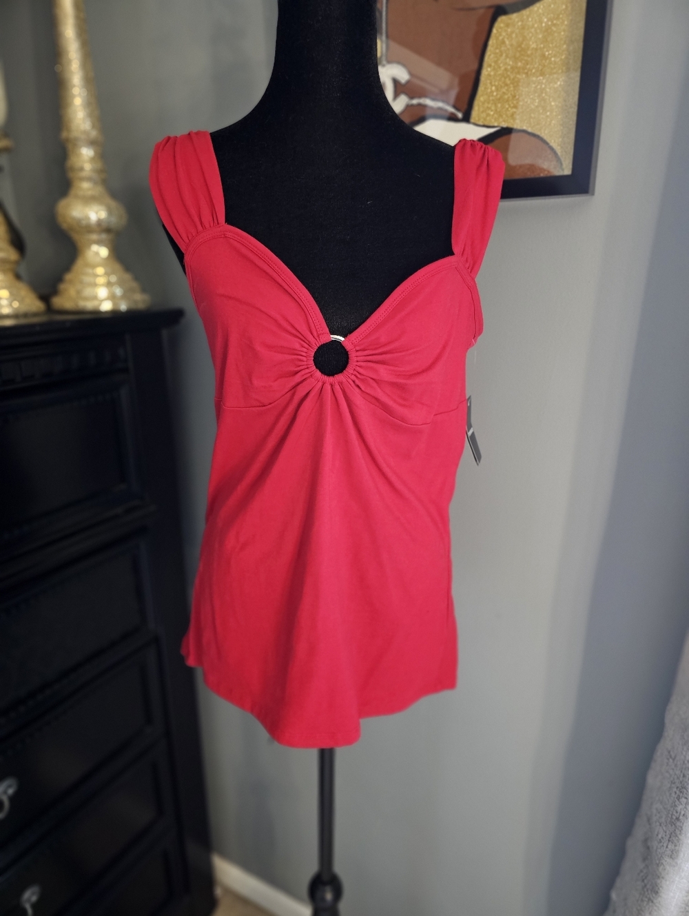 torrid Bright Red Ring-Detail Tank Top